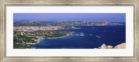 Framed Island in the sea, Capo D&#39;Orso, Palau, Sardinia, Italy Print
