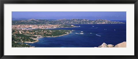 Framed Island in the sea, Capo D&#39;Orso, Palau, Sardinia, Italy Print