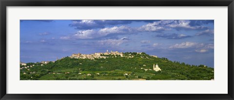 Framed Town on a hill, Montepulciano, Val di Chiana, Siena Province, Tuscany, Italy Print