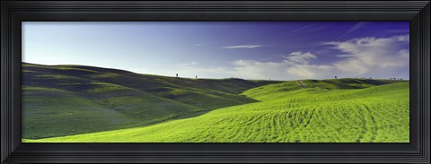 Framed Clouds over landscape, Val D&#39;Orcia, Siena Province, Tuscany, Italy Print