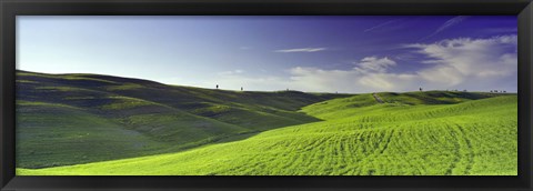 Framed Clouds over landscape, Val D&#39;Orcia, Siena Province, Tuscany, Italy Print