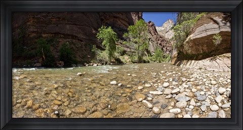 Framed North Fork of the Virgin River, Zion National Park, Washington County, Utah, USA Print