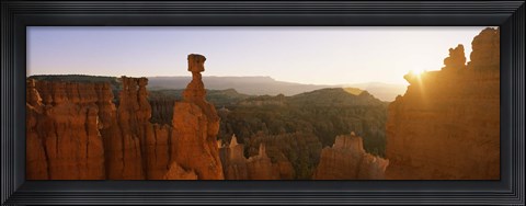 Framed Rock formations in a canyon, Thor&#39;s Hammer, Bryce Canyon National Park, Utah, USA Print