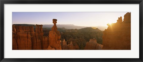 Framed Rock formations in a canyon, Thor&#39;s Hammer, Bryce Canyon National Park, Utah, USA Print