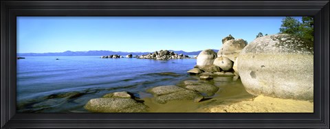 Framed Boulders at the Coast, Lake Tahoe, California Print