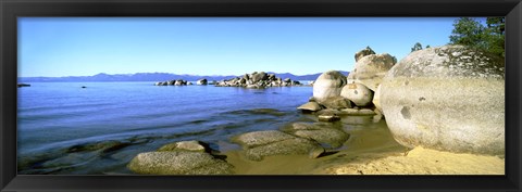 Framed Boulders at the Coast, Lake Tahoe, California Print