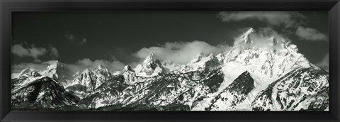 Framed Mountain range, Grand Teton National Park, Wyoming, USA Print