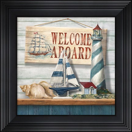 Framed Welcome Aboard Print