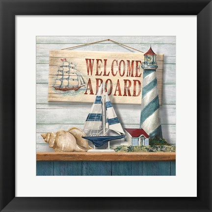 Framed Welcome Aboard Print