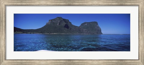 Framed Island in the ocean, Mt Gower, Lord Howe Island, New South Wales, Australia Print