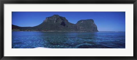 Framed Island in the ocean, Mt Gower, Lord Howe Island, New South Wales, Australia Print