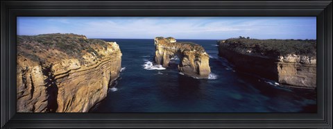 Framed Rock formations in the ocean, Campbell National Park, Great Ocean Road, Victoria, Australia Print