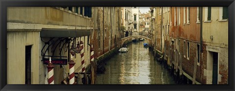 Framed Buildings along a canal, Rio Dei Greci Canal, Venice, Veneto, Italy Print