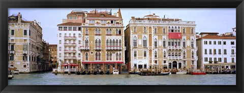 Framed Palazzi facades along the canal, Grand Canal, Venice, Veneto, Italy Print