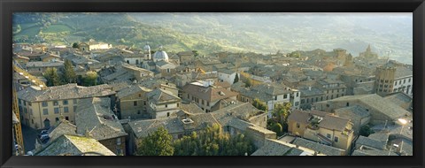 Framed Houses in a town, Orvieto, Umbria, Italy Print