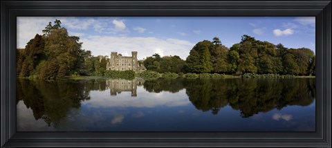 Framed Lake and 19th Century Gothic Revival Johnstown Castle, Co Wexford, Ireland Print
