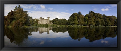 Framed Lake and 19th Century Gothic Revival Johnstown Castle, Co Wexford, Ireland Print