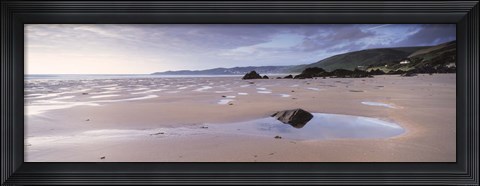 Framed Beach, Putsborough, North Devon, Devon, England Print