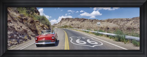 Framed Vintage car on Route 66, Arizona Print
