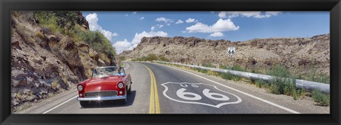 Framed Vintage car on Route 66, Arizona Print