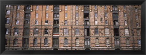 Framed Low angle view of warehouses in a city, Speicherstadt, Hamburg, Germany Print