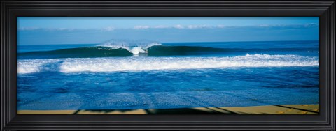 Framed Waves in the ocean, North Shore, Oahu, Hawaii Print