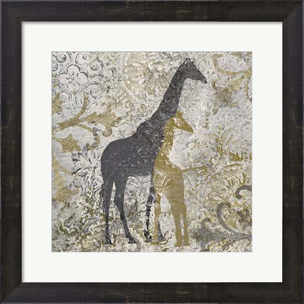 Framed Giraffes Exotiques Print