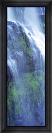Framed Waterfall in a forest, Proxy Falls, Three Sisters Wilderness Area, Willamette National Forest, Lane County, Oregon Print