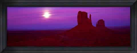 Framed Sunset in Monument Valley, Utah (red) Print