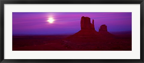 Framed Sunset in Monument Valley, Utah (red) Print