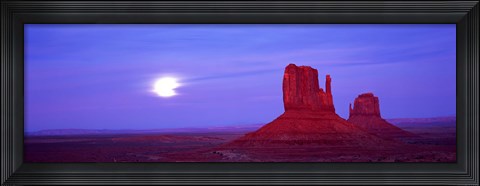 Framed East Mitten and West Mitten buttest, Monument Valley, Utah Print