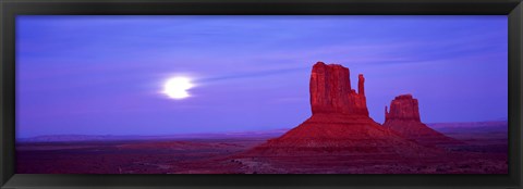 Framed East Mitten and West Mitten buttest, Monument Valley, Utah Print