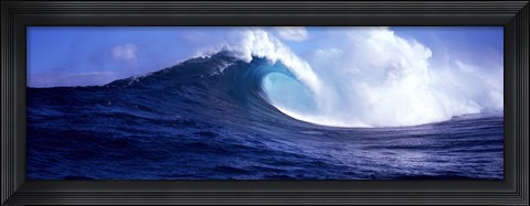 Framed Big Ocean Wave, Maui, Hawaii, USA Print