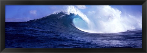 Framed Big Ocean Wave, Maui, Hawaii, USA Print