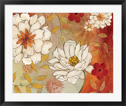 Framed Lush Crimson II Print