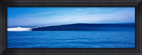 Framed Bright Blue Ocean View Print