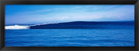 Framed Bright Blue Ocean View Print