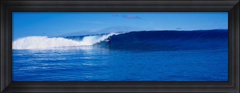 Framed Ocean View with Small Wave Print