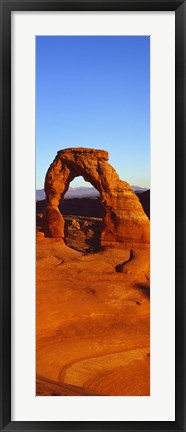 Framed Natural arch in a desert, Arches National Park, Utah Print