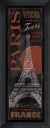 Framed Paris Tours Print
