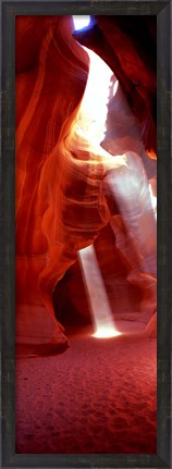 Framed Sunlight passing through rock formations, Antelope Canyon, Arizona Print