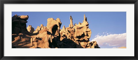 Framed Low angle view of cliffs, Fantasy Canyon, Uintah County, Utah (blue sky) Print