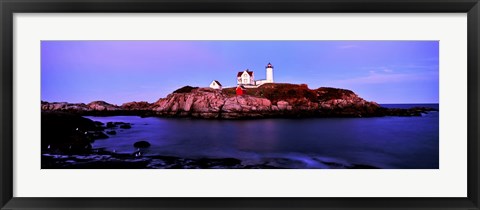 Framed Nubble Lighthouse, Cape Neddick, Maine Print