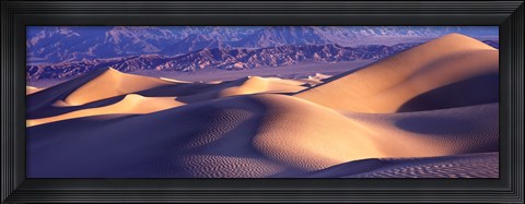 Framed Sand Dunes and Mountains, Death Valley National Park, California Print