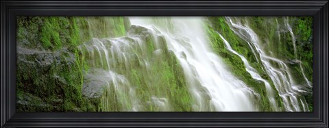 Framed Waterfall in a forest, USA Print