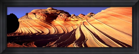 Framed Sandstone hills, The Wave, Coyote Buttes, Utah, USA Print