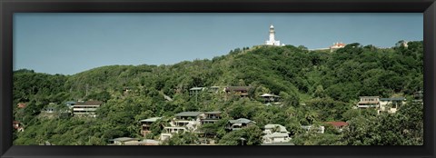 Framed Lighthouse on a hill Print