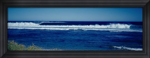 Framed Bright Blue Ocean Water Print