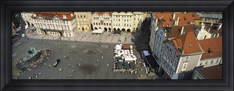 Framed High angle view of buildings in a city, Prague Old Town Square, Prague, Czech Republic Print