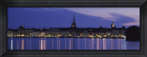 Framed Buildings at the waterfront, Lake Malaren, Gamla Stan, Stockholm, Sweden Print